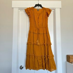J. Crew Mustard Midi Dress